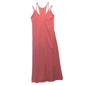 BCBG Max Azria Pink Maxi Sun Dress S Crepe With Lining Spighetti Straps